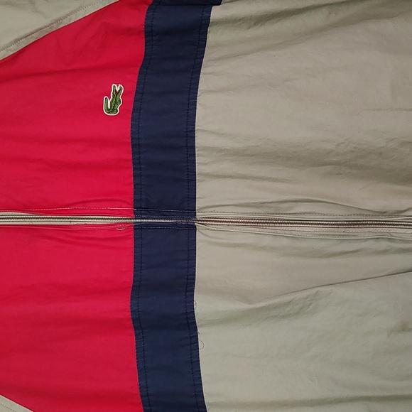 Men's Lacoste Izod Vintage VTG Retro  Jacket Zip Striped - Medium - Picture 5 of 9